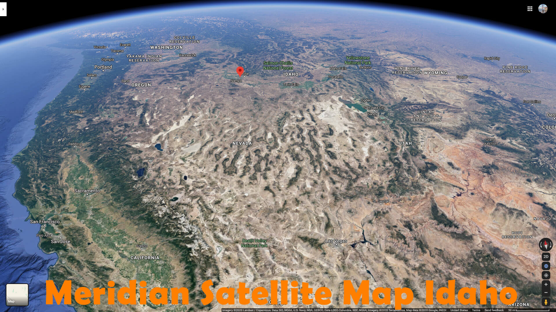 Meridian Satellite Map Idaho